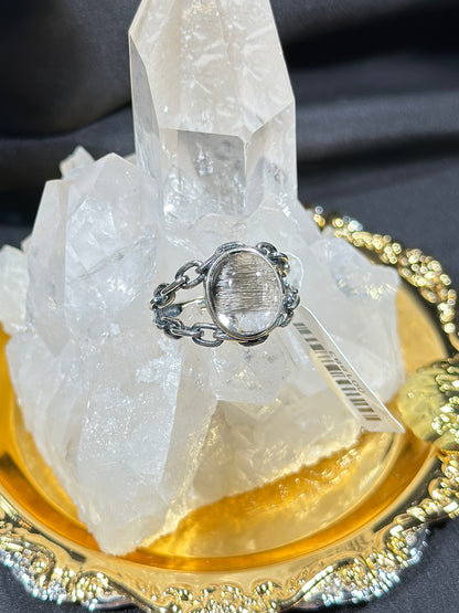 黑银钛S925银戒指