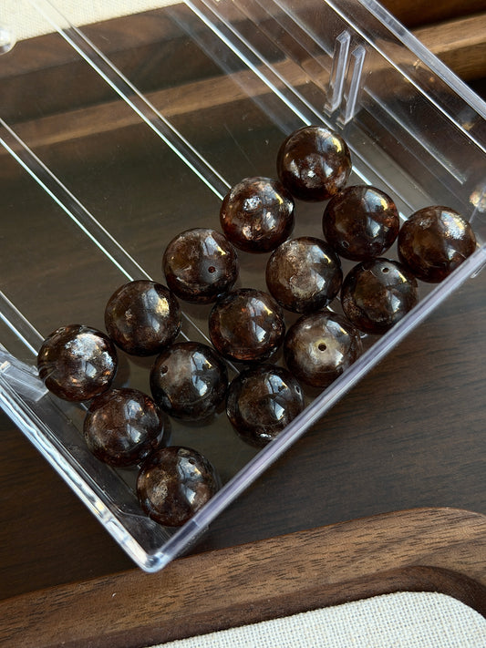 咖啡祖母晶单珠 14mm+