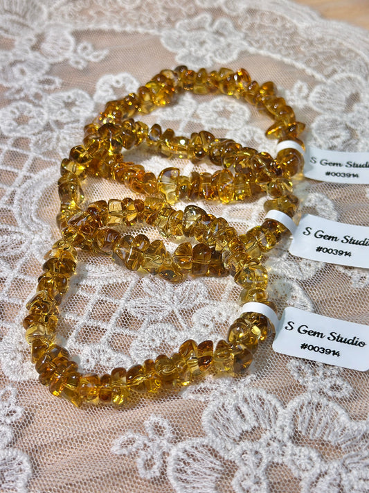 Golden red material citrine shaped
