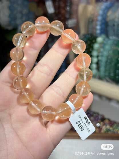 Ice orange rabbit hair crystal