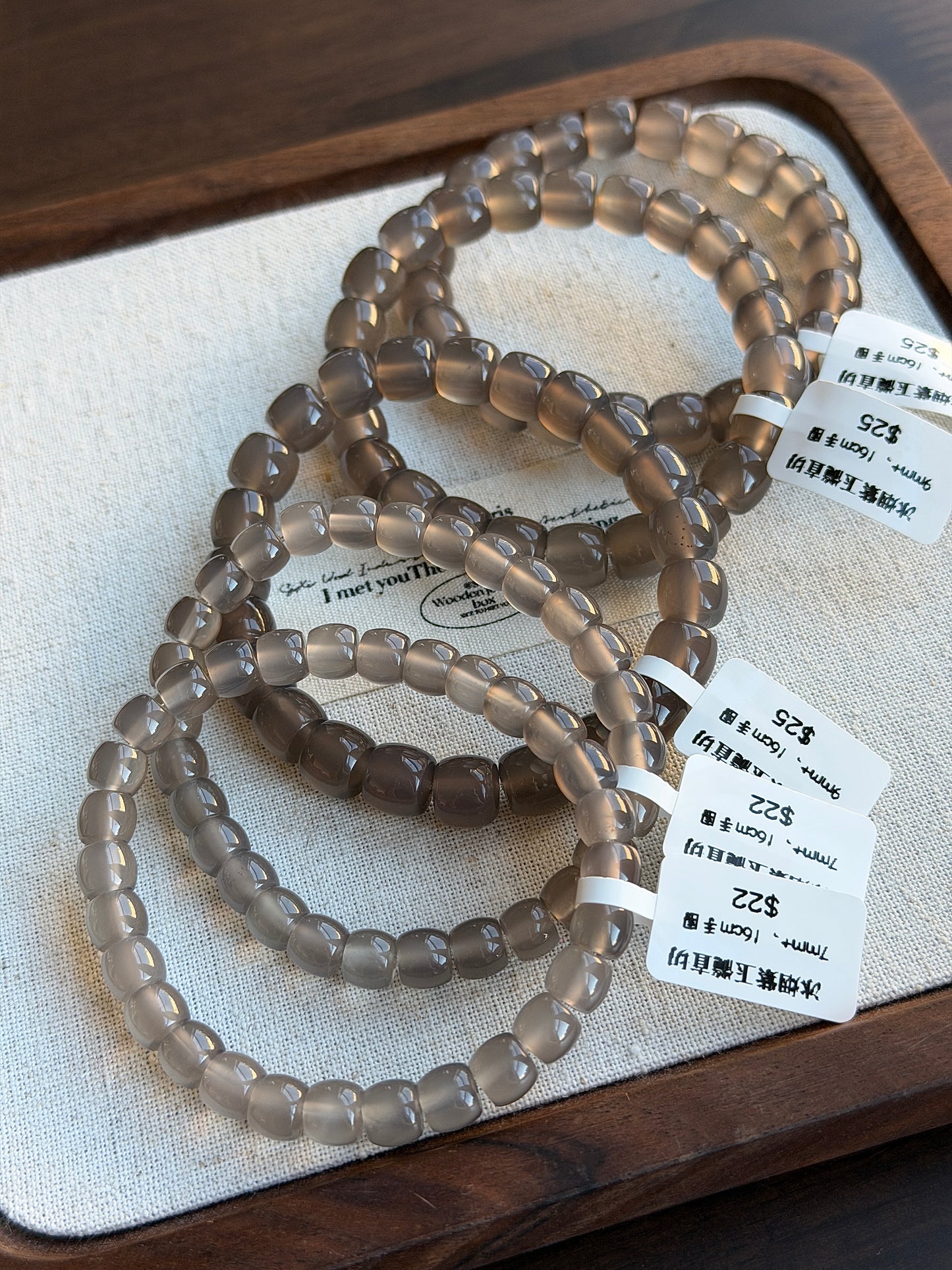 Straight cut of icy purple chalcedony