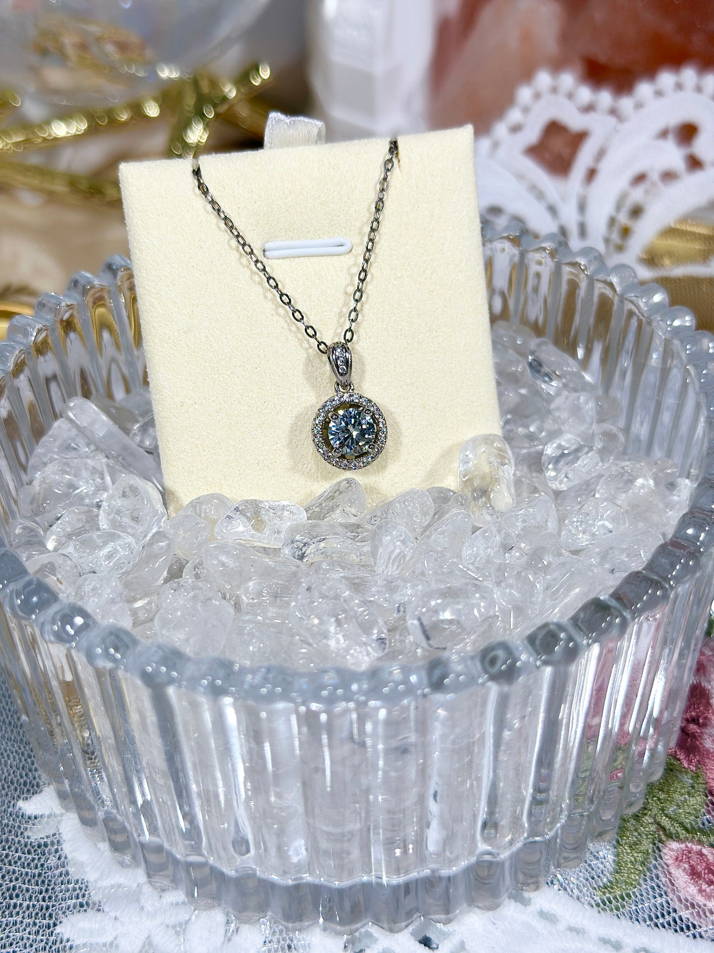 Moissanite necklace S925 silver
