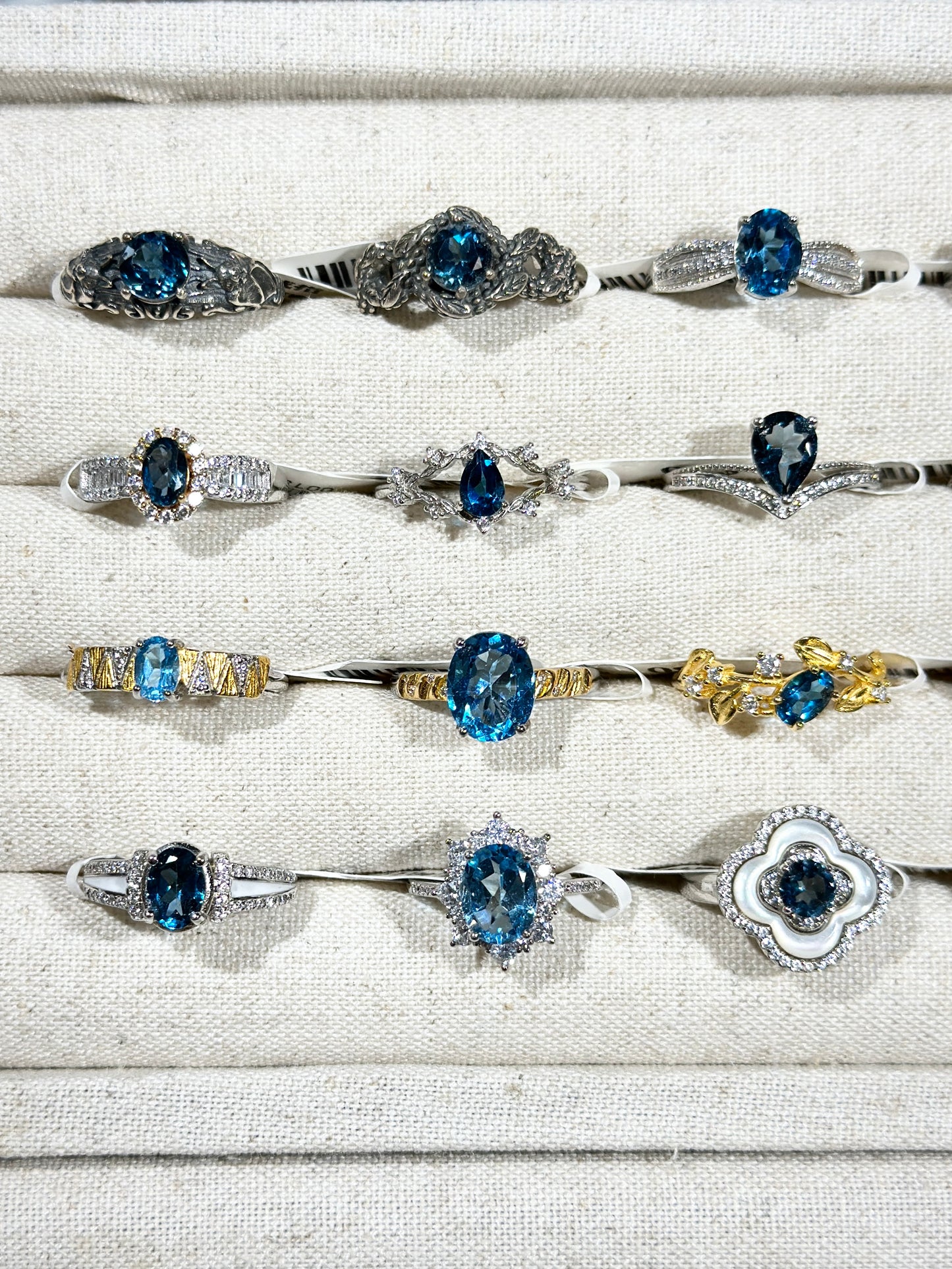 蓝托帕石戒指 S925银