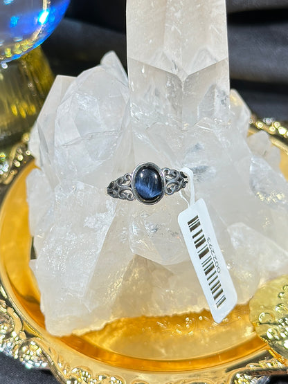 Blue Tiger Eye S925 Silver Ring