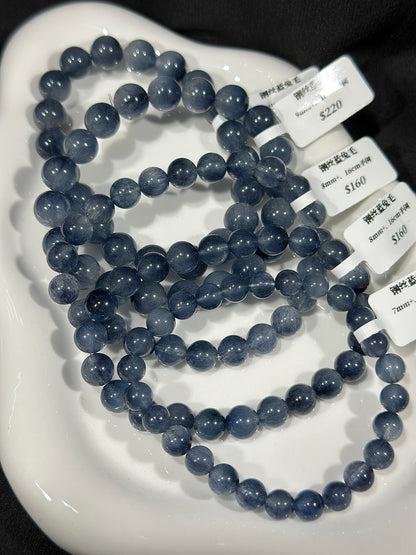 Steel wire blue rabbit fur crystal