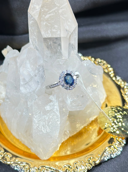 Sapphire S925 silver ring-2