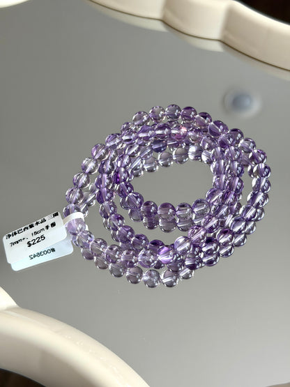 Clean Brazilian Amethyst Multi-Wrap Bracelet