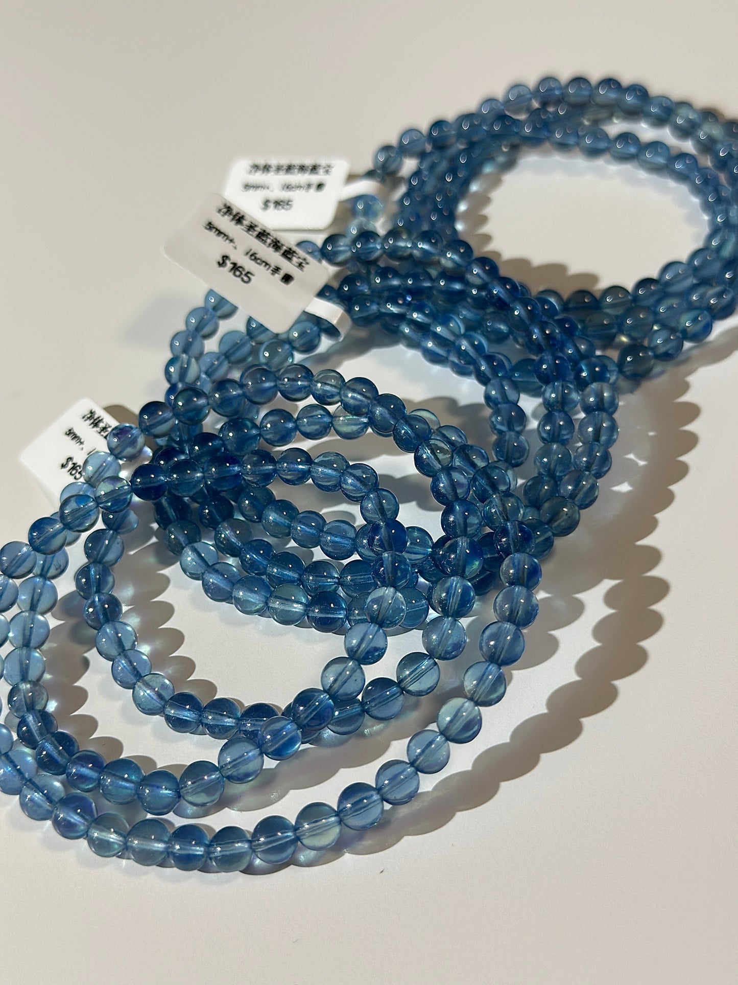 Three circles of holy blue sea sapphire