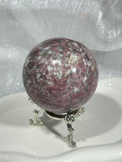 梅花碧玺水晶球