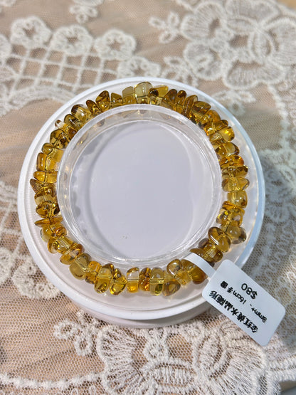 Golden red material citrine shaped