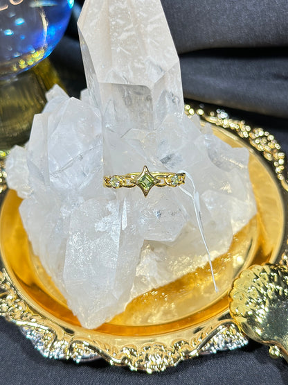 Peridot S925 silver ring-2