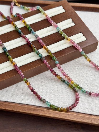 彩虹碧玺多圈长链