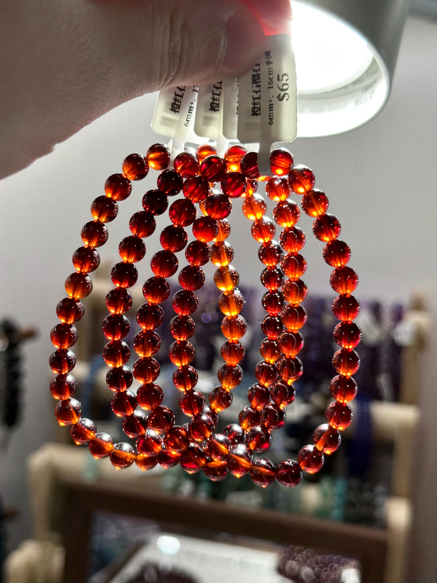 Orange-red garnet