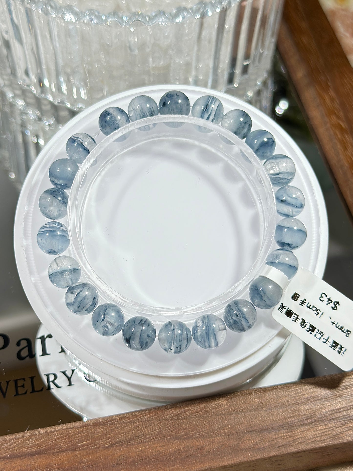 Light blue Melaleuca blue rabbit fur ghost