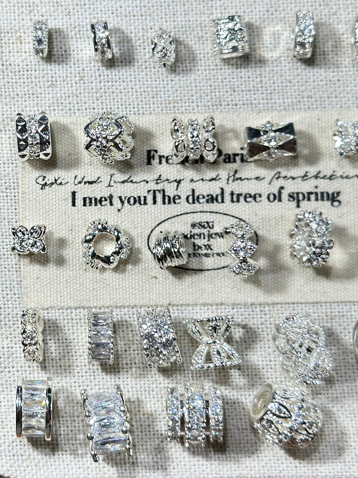 Bright silver ring spacer