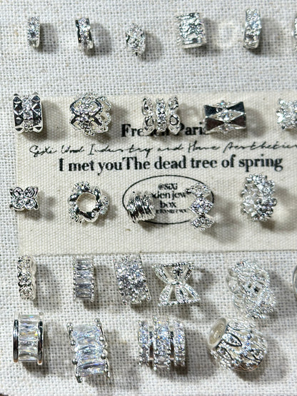 Bright silver ring spacer