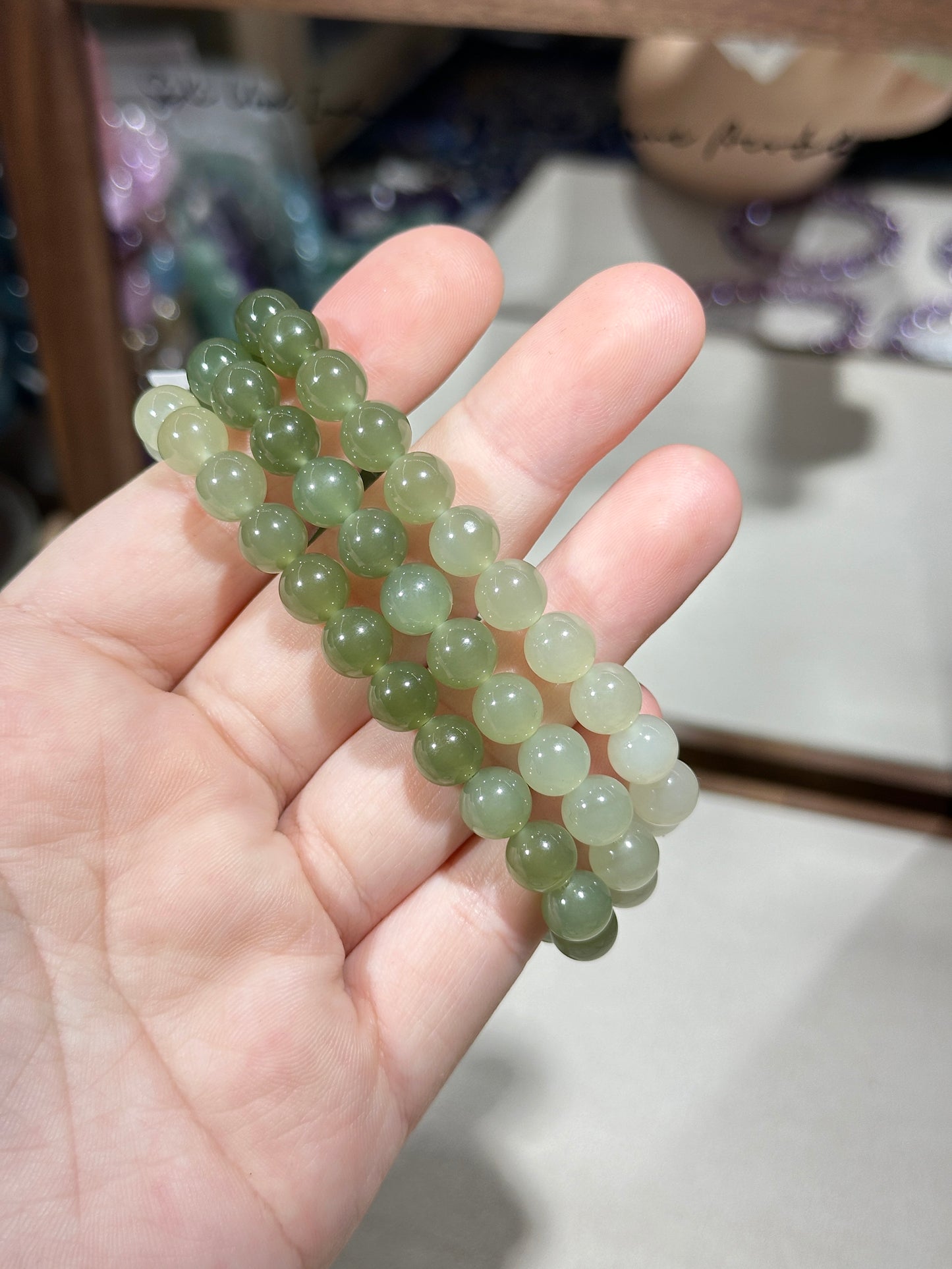 Gradient color Hetian jade