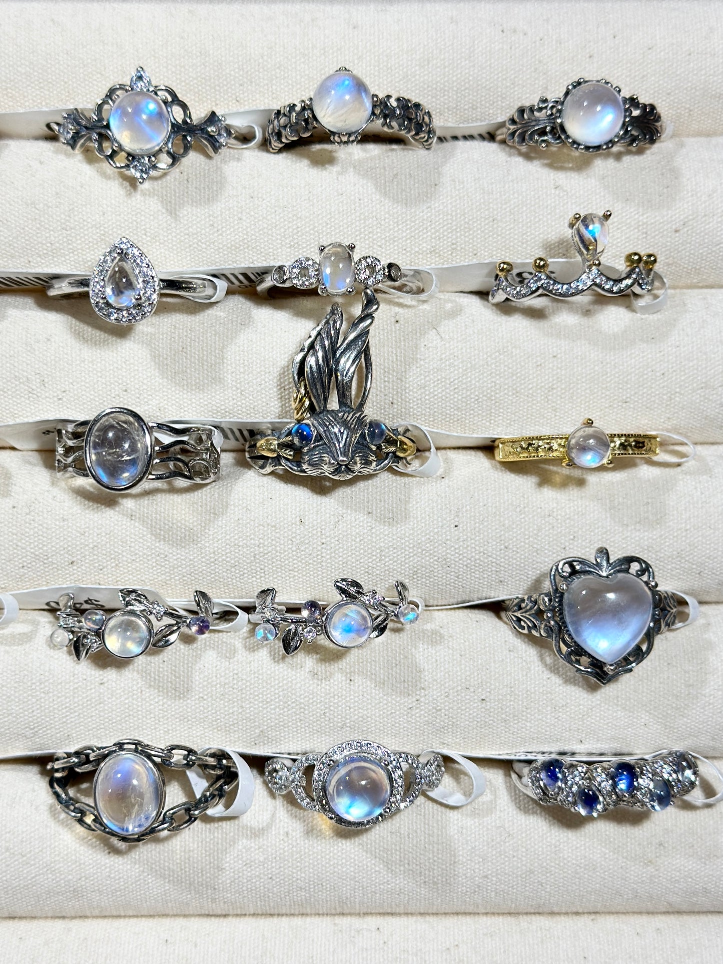 Blue Moonstone Ring S925 Silver