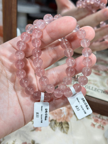 Gold Powder Strawberry Quartz