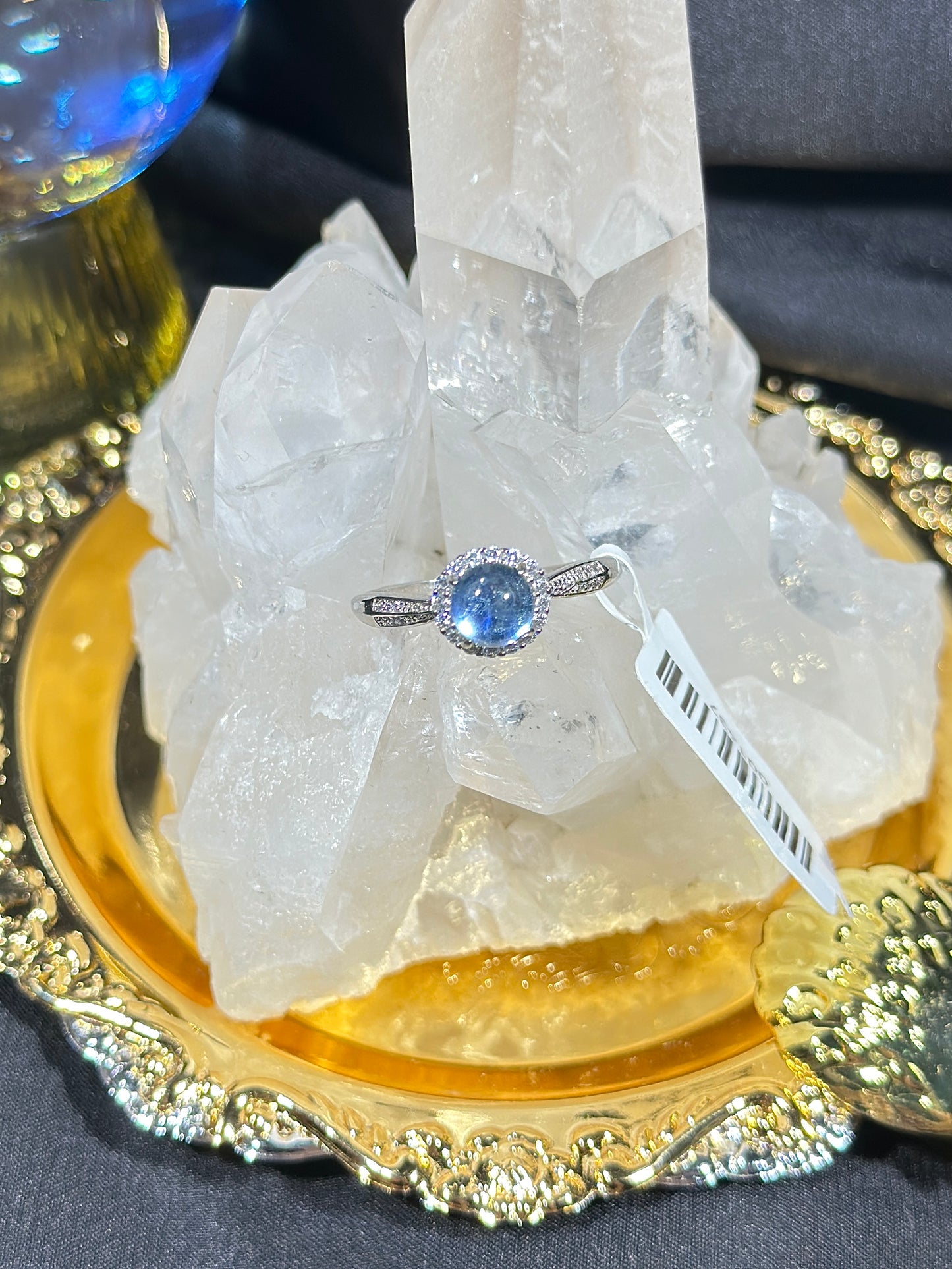 Aquamarine S925 silver ring-2