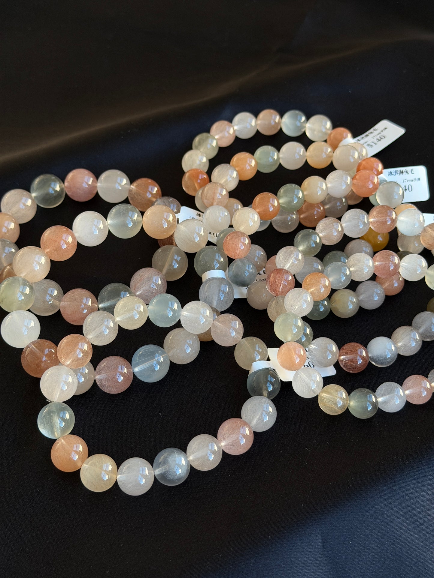 Ice cream colored rabbit fur crystal