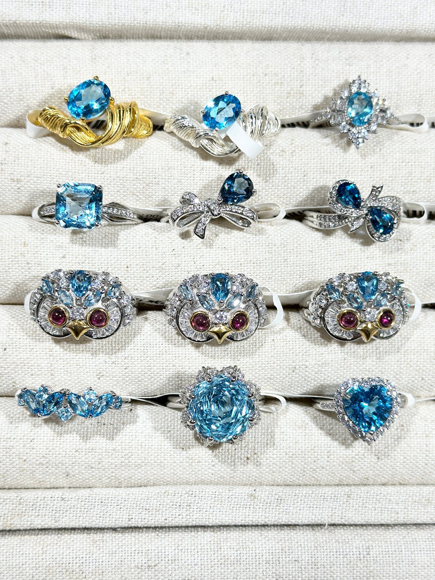 蓝托帕石戒指 S925银