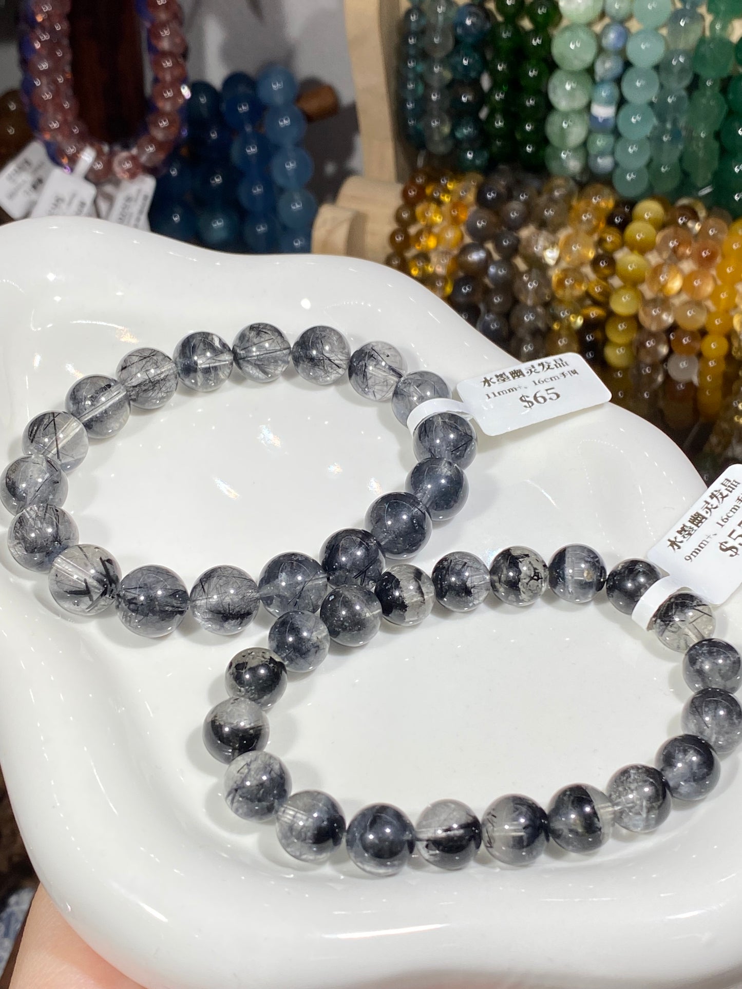 Ink style ghost hair crystal