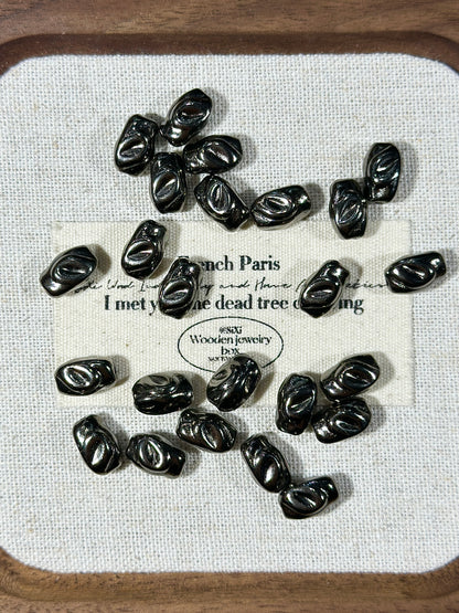 Gun black spacer bead ring