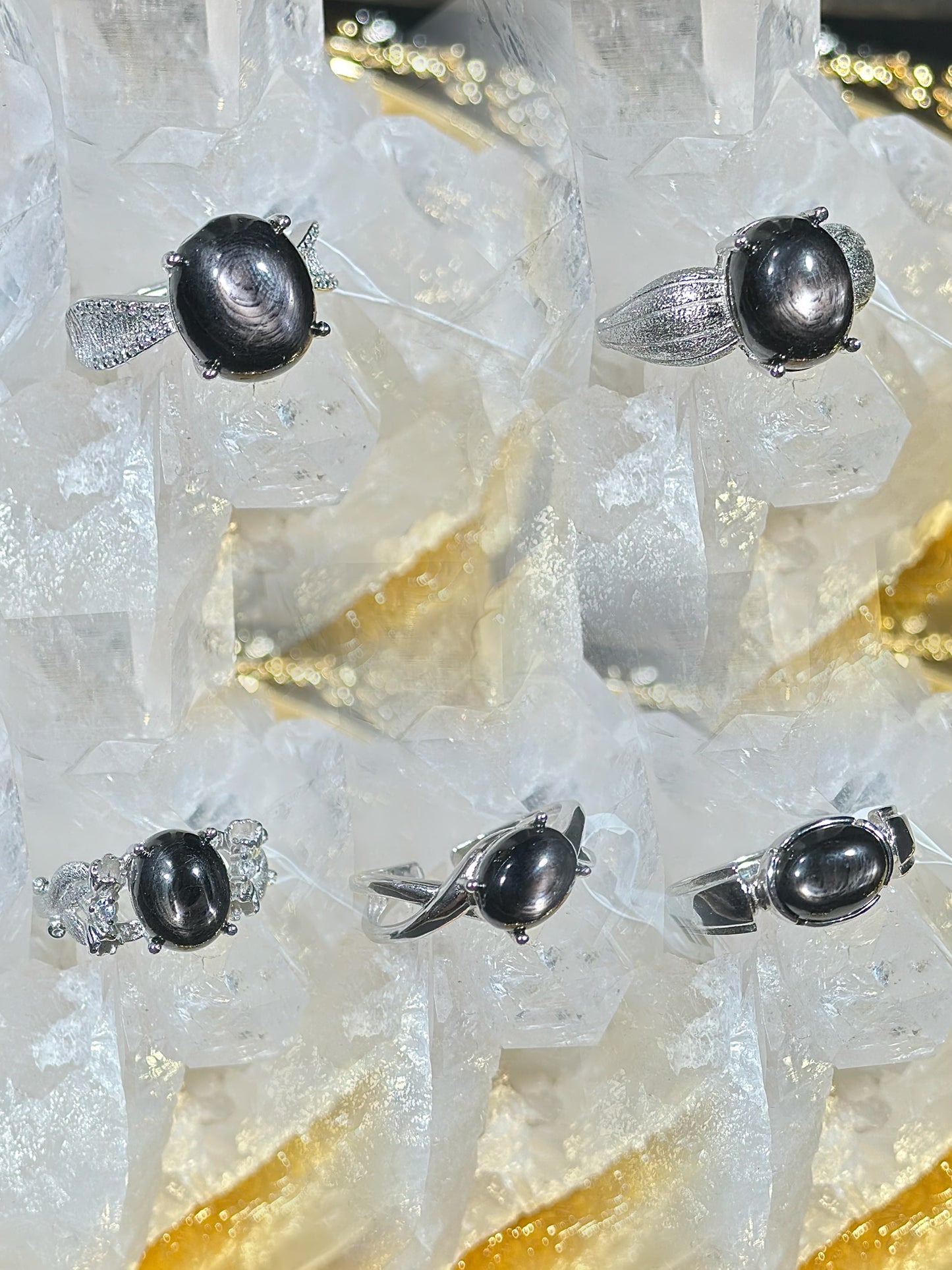 Gold Luck Stone S925 Silver Ring-2