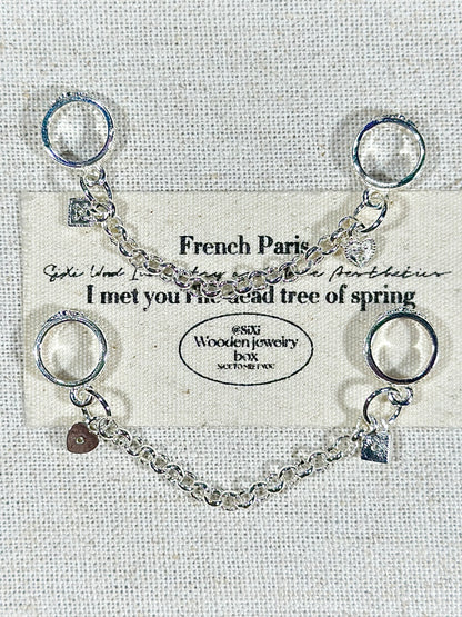 Bright silver lock core trickle safety chain