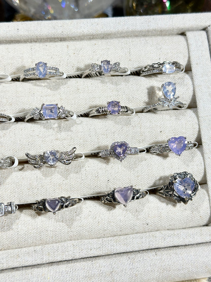 紫玉晶戒指 S925银