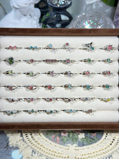 碧玺戒指 S925银