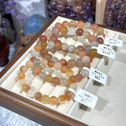 Orange rabbit fur crystal