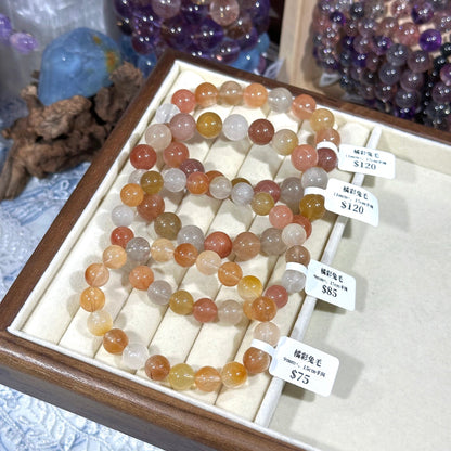 Orange rabbit fur crystal