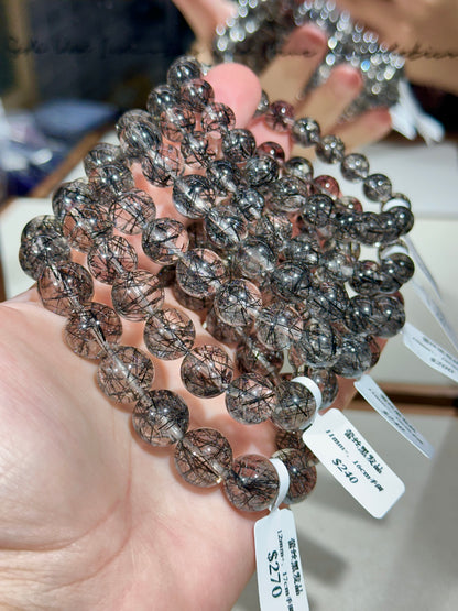 Lace black hair crystal