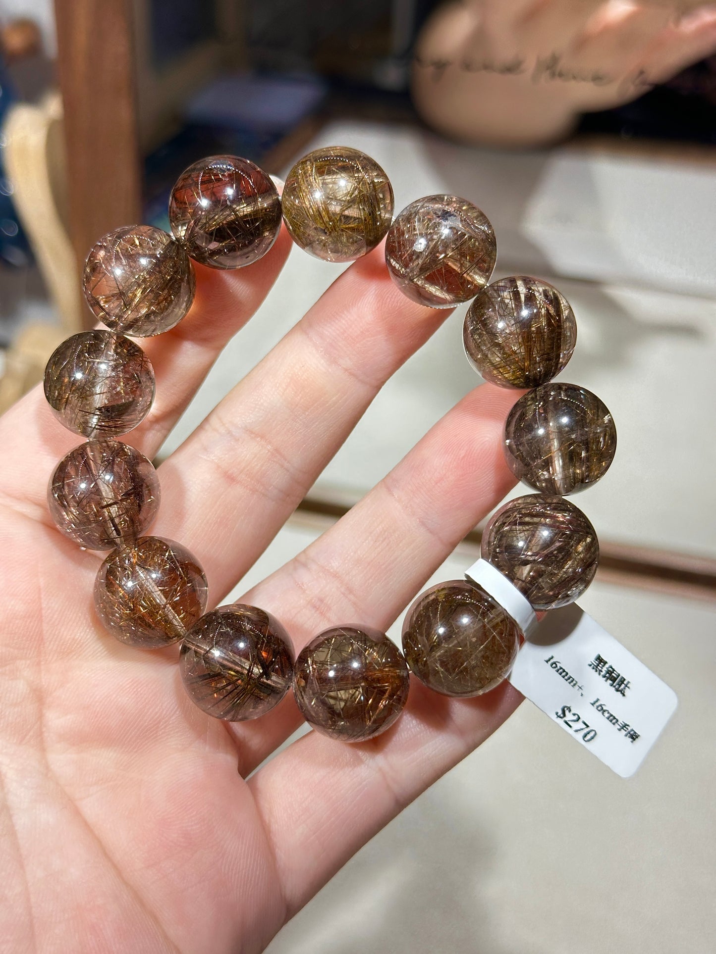 Black copper titanium crystal