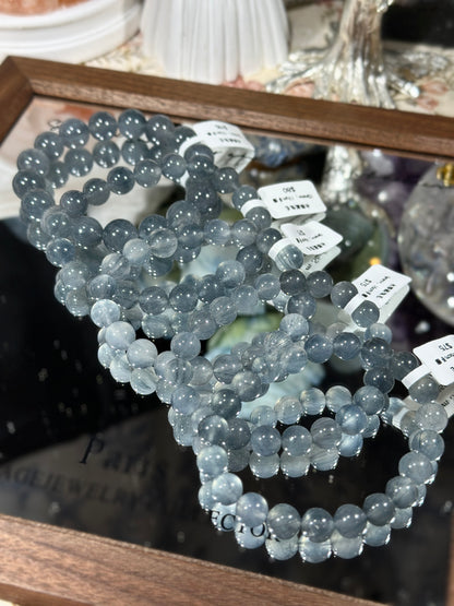 Ink blue rabbit fur crystal