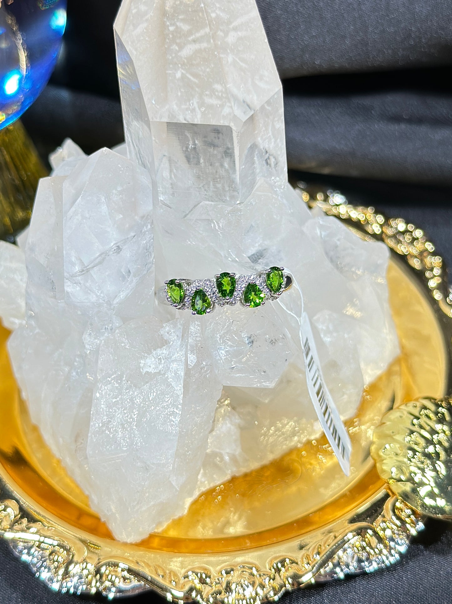 Diopside S925 silver ring
