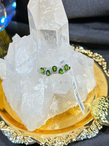 Diopside S925 silver ring
