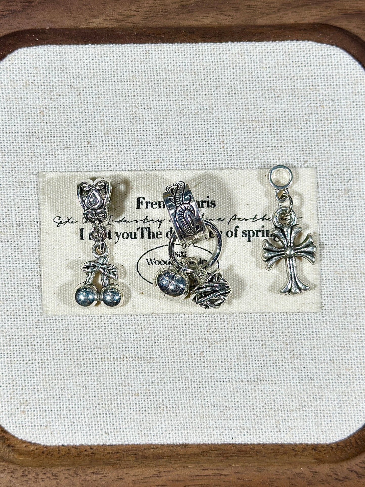 Antique silver drip accessories