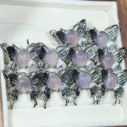 Purple Chalcedony Butterfly Magic Box