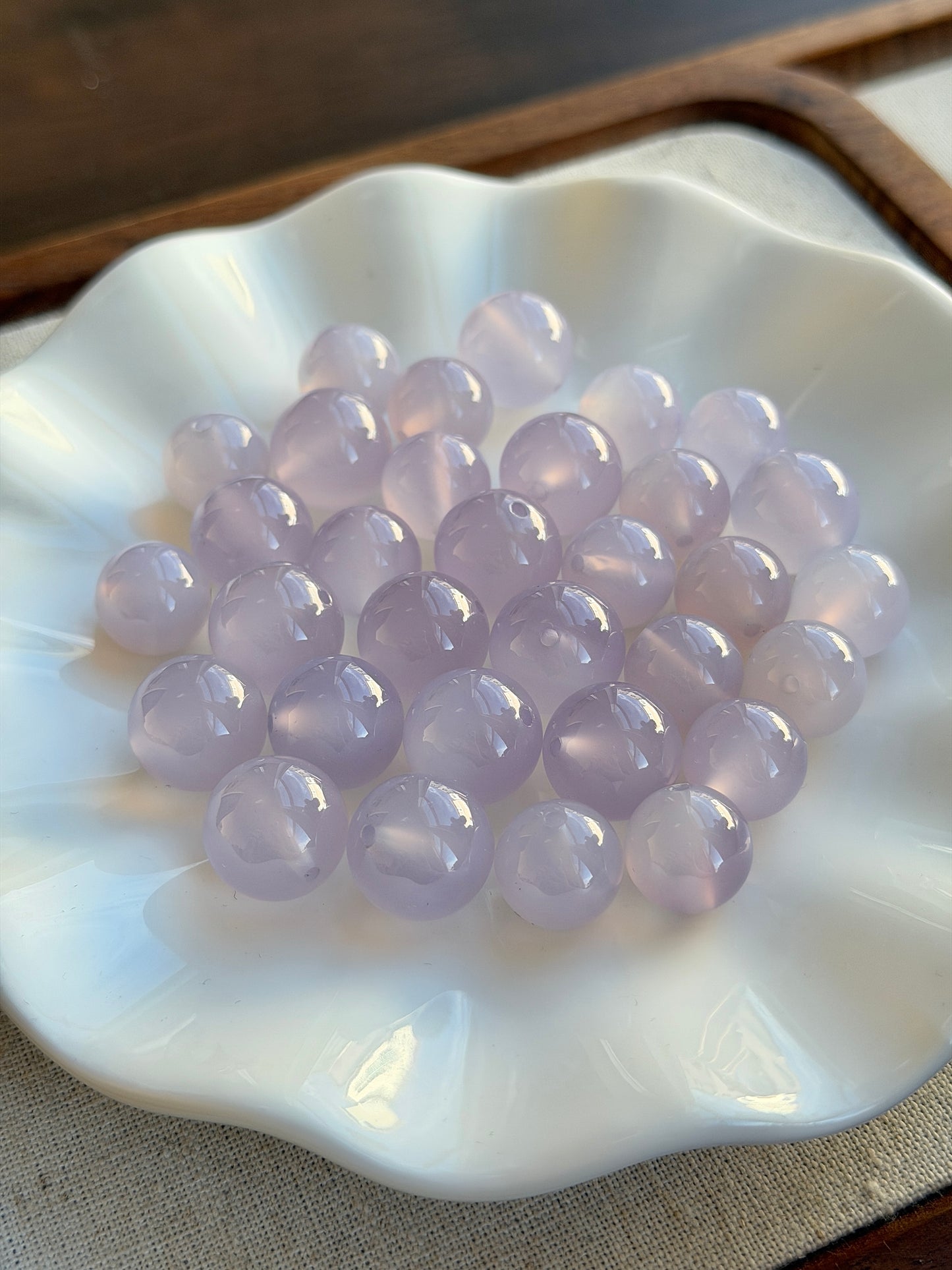 Purple Chalcedony Single Bead