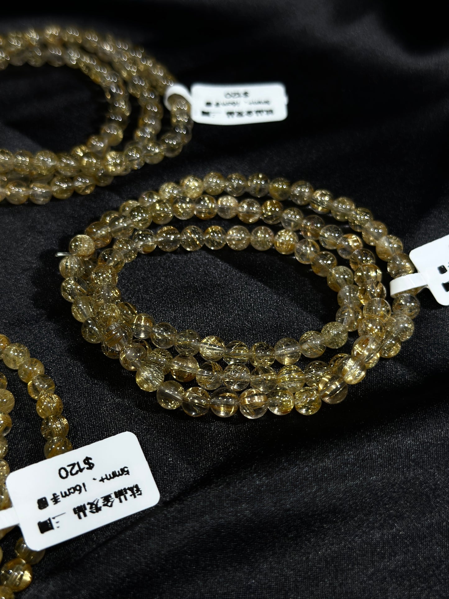 Titanium crystal golden rutilated crystal three circles