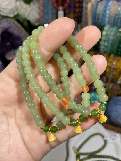 Hetian jade abacus beads