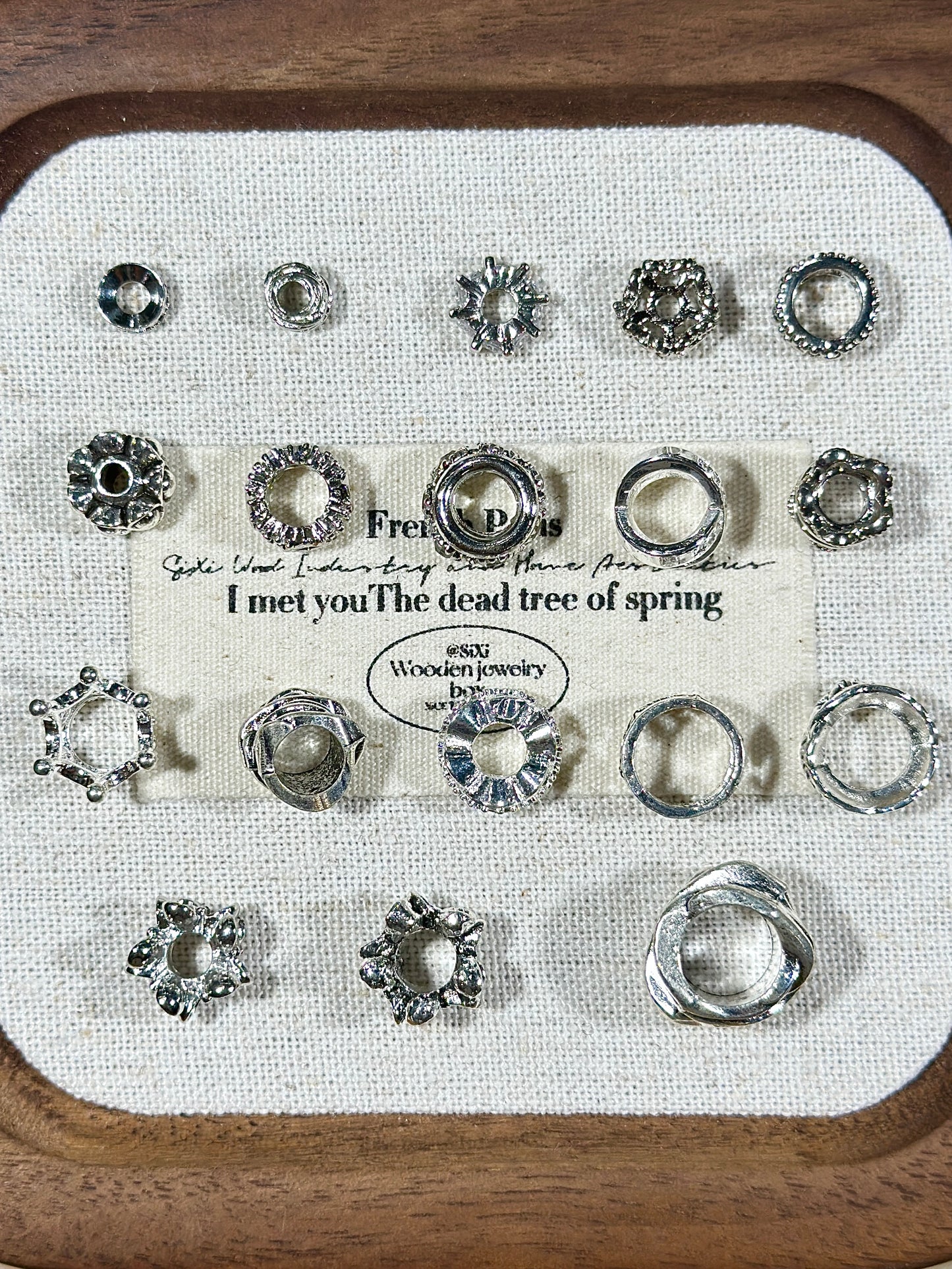 Antique silver running ring spacer