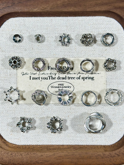 Antique silver running ring spacer