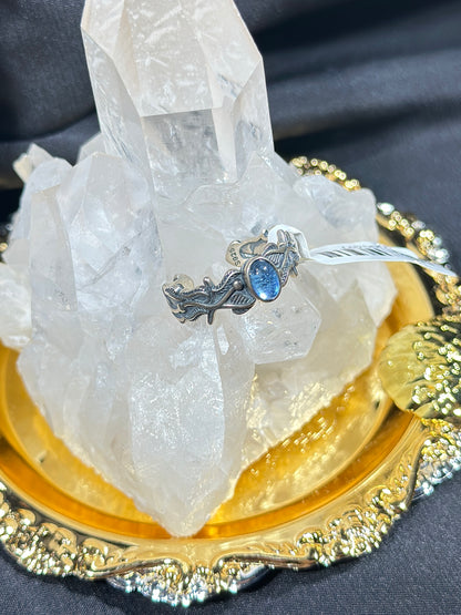Aquamarine S925 silver ring-2