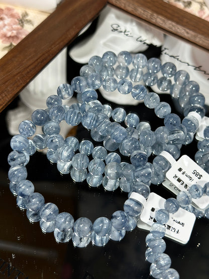 Light blue Melaleuca blue rabbit fur ghost