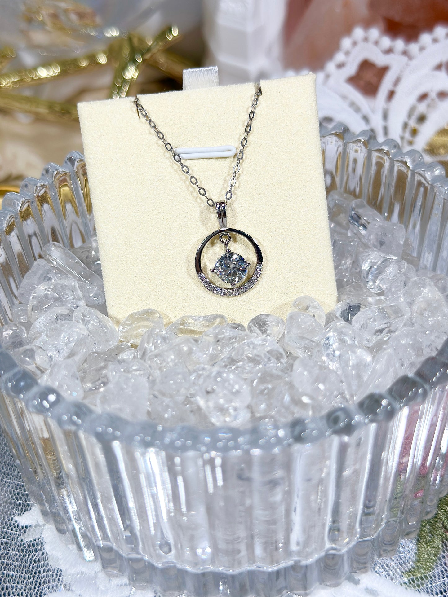 Moissanite necklace S925 silver