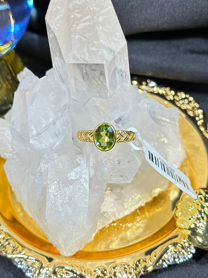 Peridot S925 silver ring-2